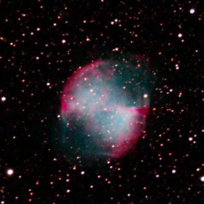 Nébuleuse de l'Haltère, 24 poses de 41 secondes