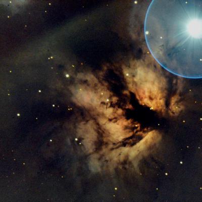 Nébuleuse de la flamme 56 poses de 30 secondes