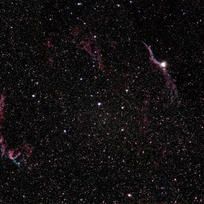 Nébuleuse du voile, 24 poses de 60 secondes au 300mm